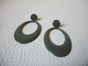 Retro 1970s Gray Large Earrings 81720