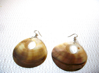 Organic Natural Large Shell Earrings 81720