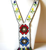 Vintage Hand Made Glass Folk Native Necklace 81720