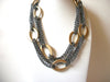 Retro Silver Gold Link Necklace 82020