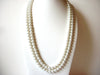Vintage Long Glass Pearl Necklace 82020