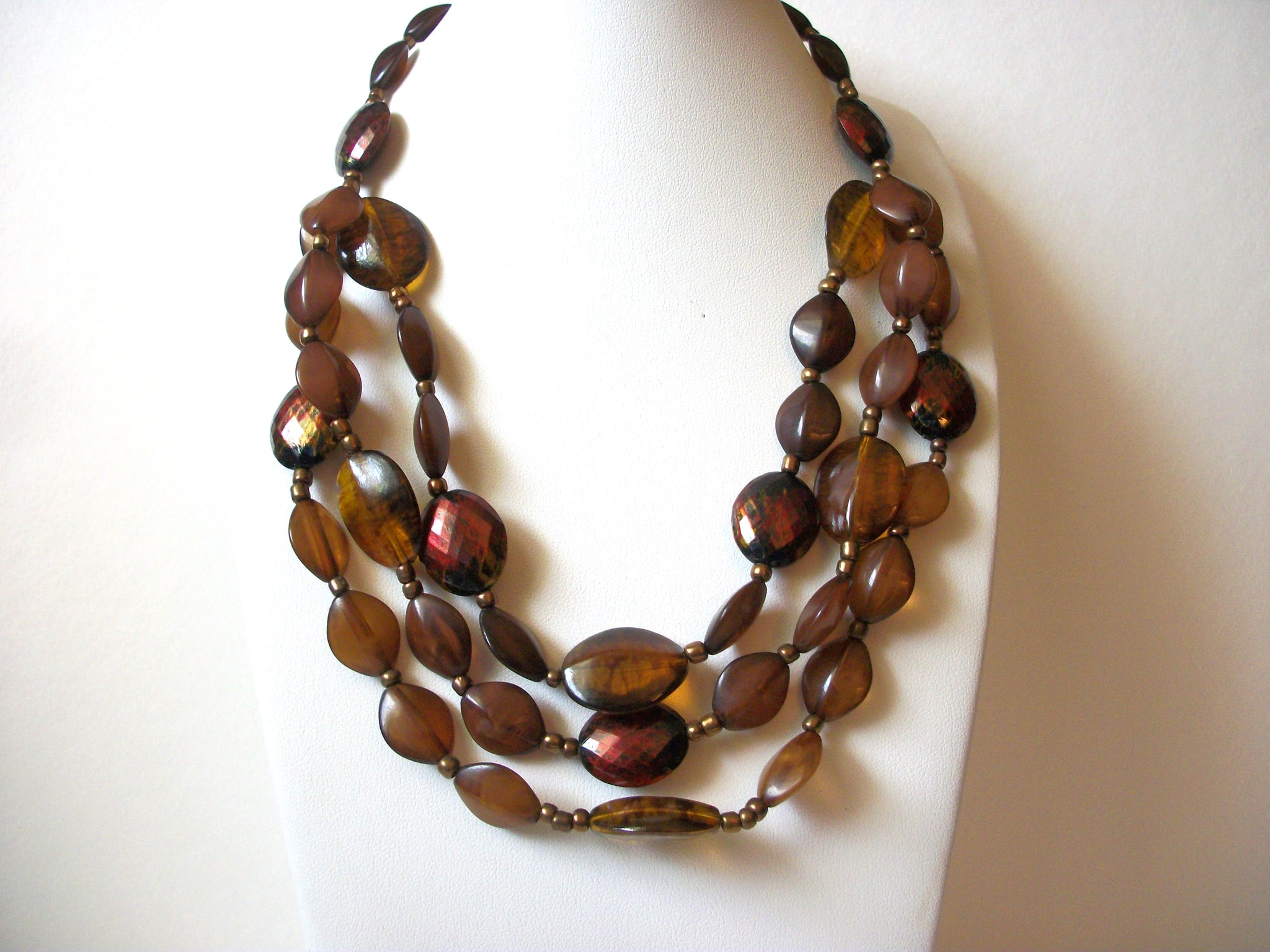 Vintage Brown Toned Necklace 82020