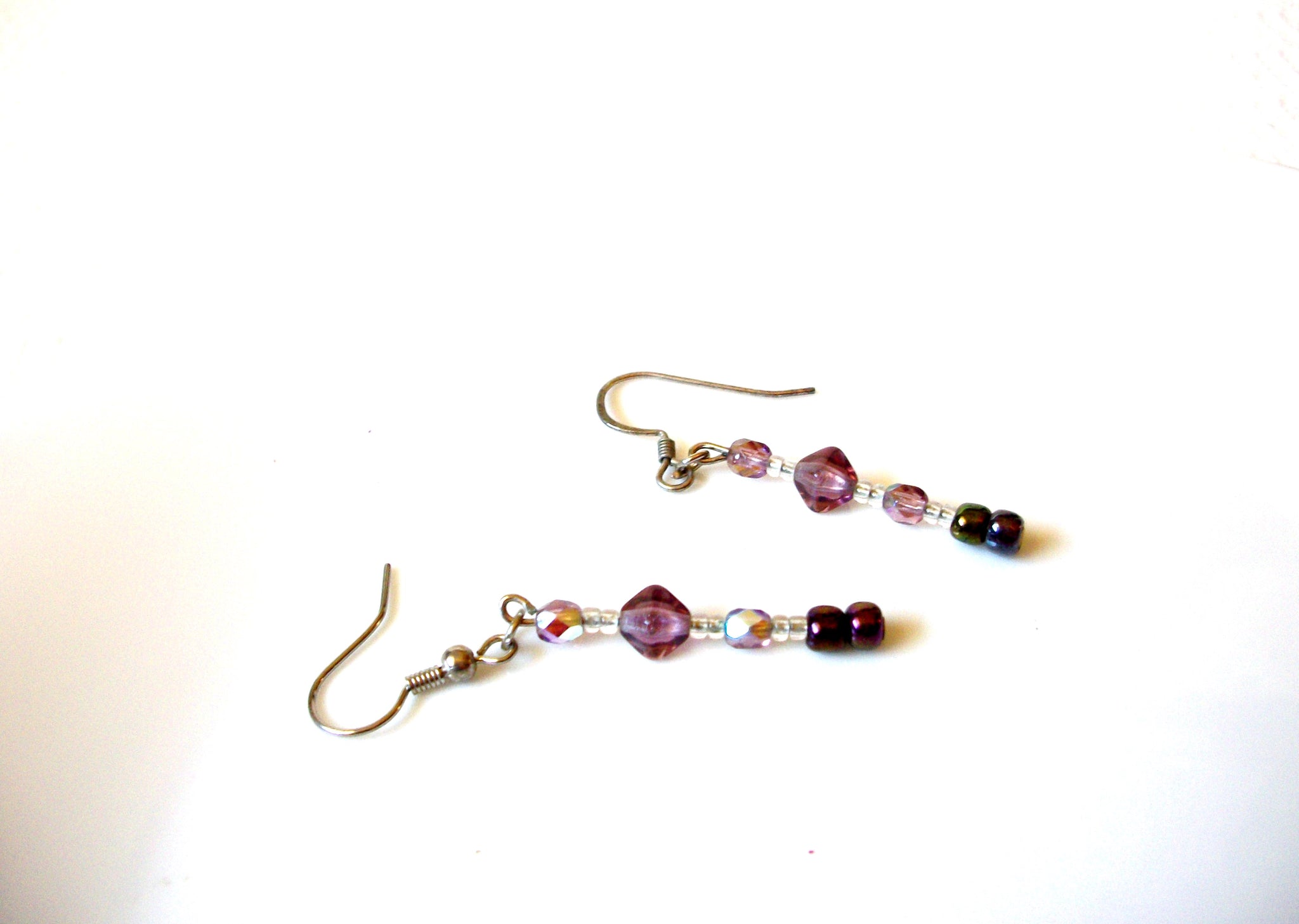 Purple Glass Earrings 82320