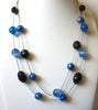 Retro Silver Blue Necklace 82320