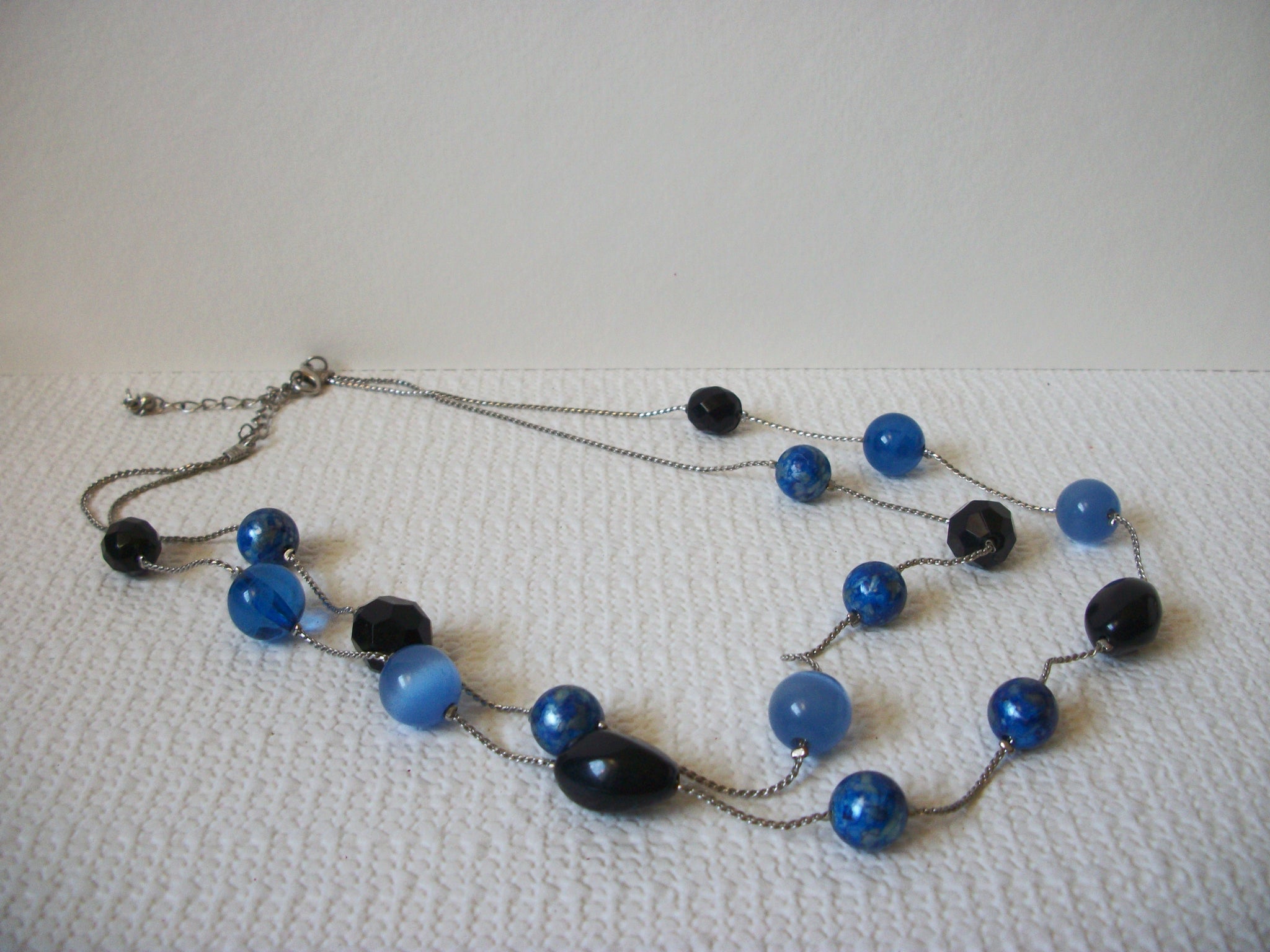 Retro Silver Blue Necklace 82320
