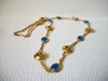 Retro Gold Blue Necklace 82320
