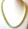 Vintage Pale Green Glass Pearl Necklace 82420