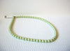 Vintage Pale Green Glass Pearl Necklace 82420