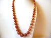 Vintage Amber Lucite Necklace 82520