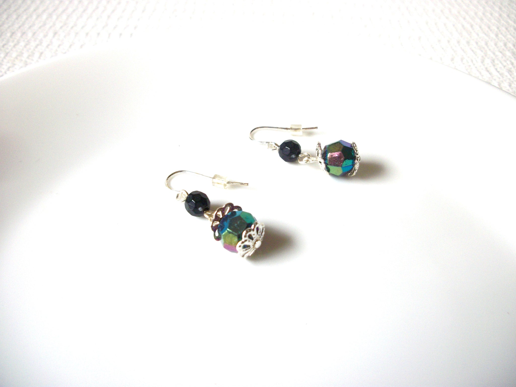 Retro Iridescent Glass Earrings 82520