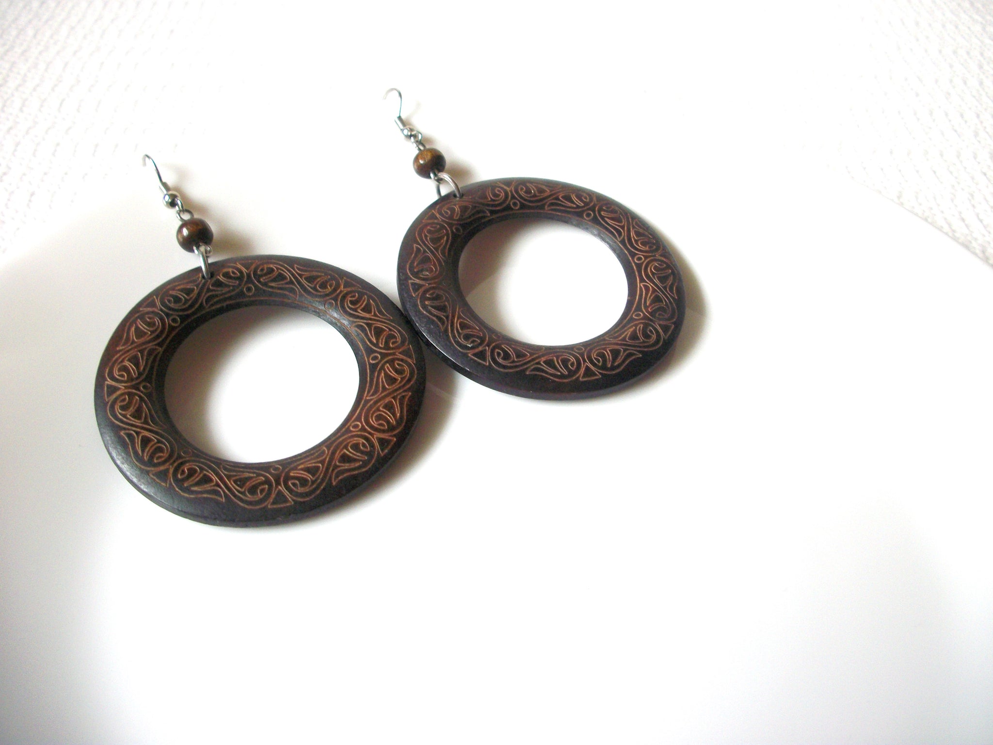 Vintage Large African Earrings 82520