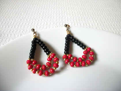 Vintage Wood Dangle Earrings 82620