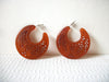 Retro Lucite Half Moon Earrings 82620