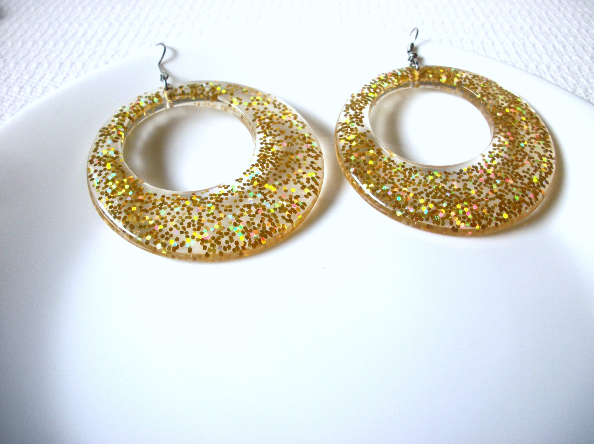 Large Retro Gold Earrings 82620