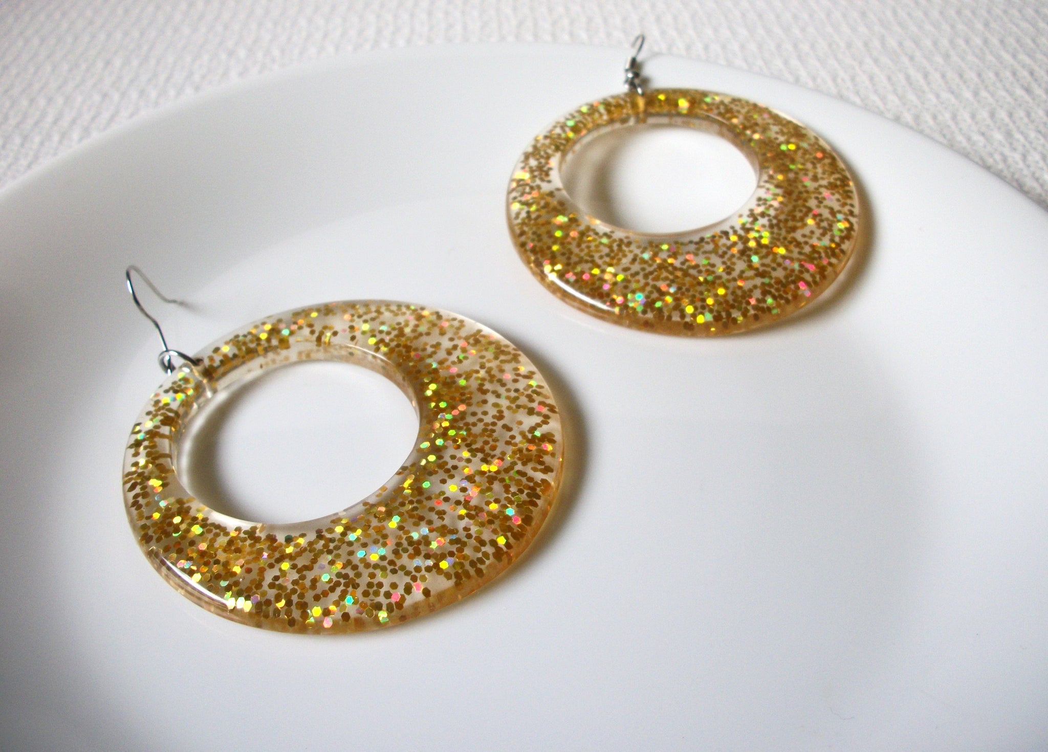 Large Retro Gold Earrings 82620