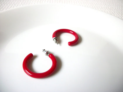Retro Red Hoop Earrings 82620