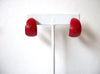 Retro Red Hoop Earrings 82620