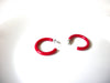 Retro Red Hoop Earrings 82620