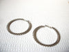 Retro Silver Toned Hoop Earrings 82720