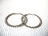 Retro Silver Toned Hoop Earrings 82720