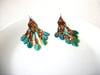 Long Southwestern Lucite Shell Glass Earrings 82720