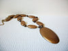 Vintage Gold Wood Necklace 82720