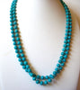 Vintage Turquoise Glass Necklace 82820