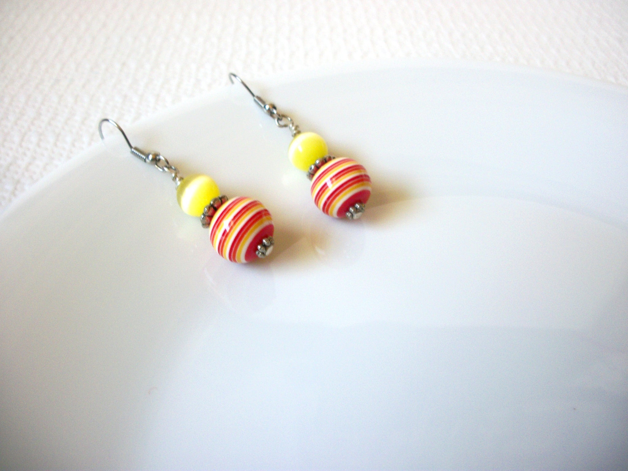 Retro Colorful Lucite Earrings 82920