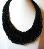 Vintage Hand Woven Glass Collar Necklace 83020