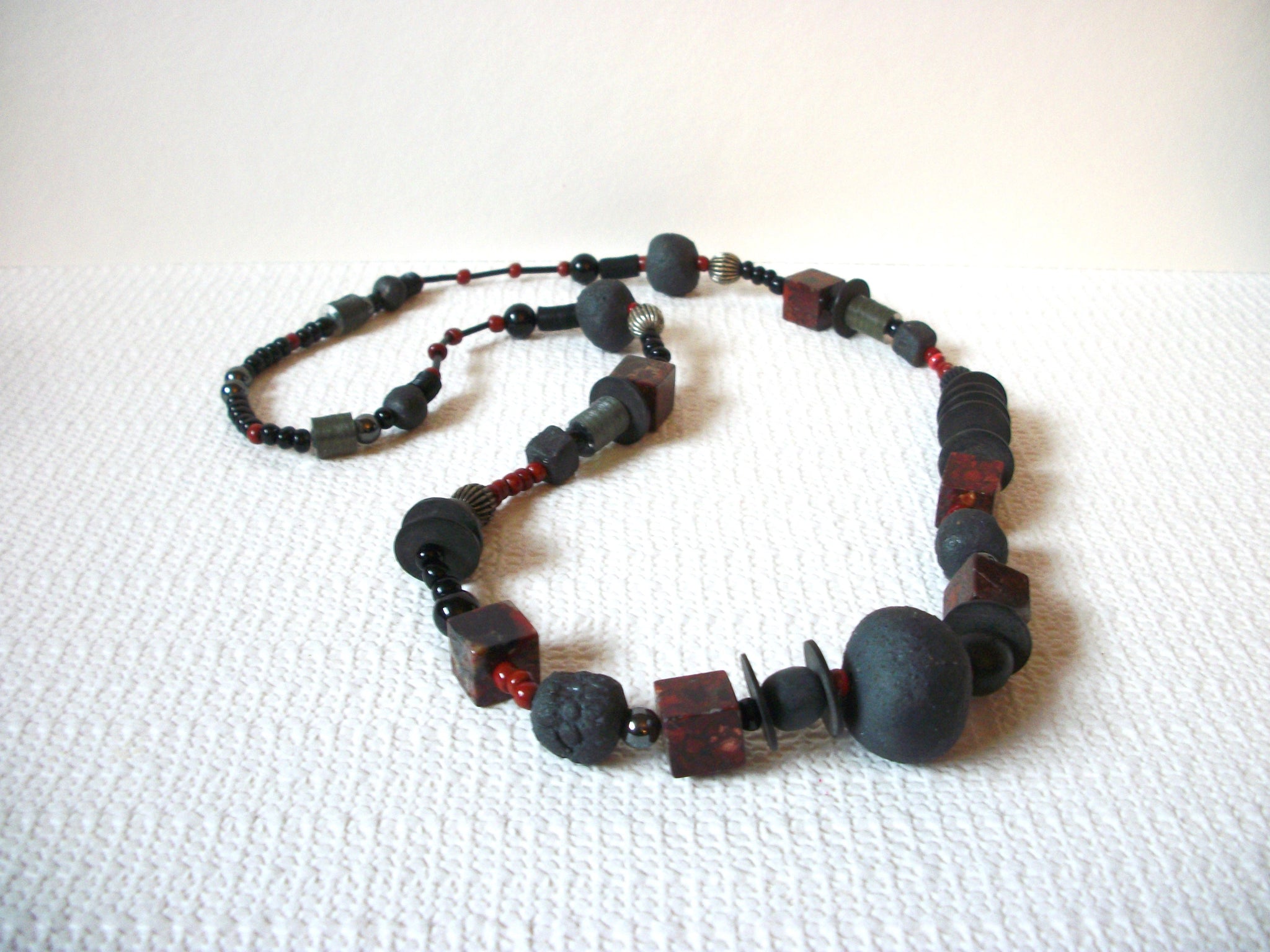 Vintage Stone Lava Rock Necklace 90120