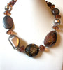 Bohemian Brown Silver Vintage Necklace 90120