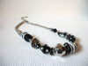Retro Chunky Silver White Black Necklace 90220
