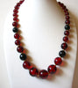 Retro Burgundy Black Gold Necklace 90220