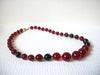 Retro Burgundy Black Gold Necklace 90220