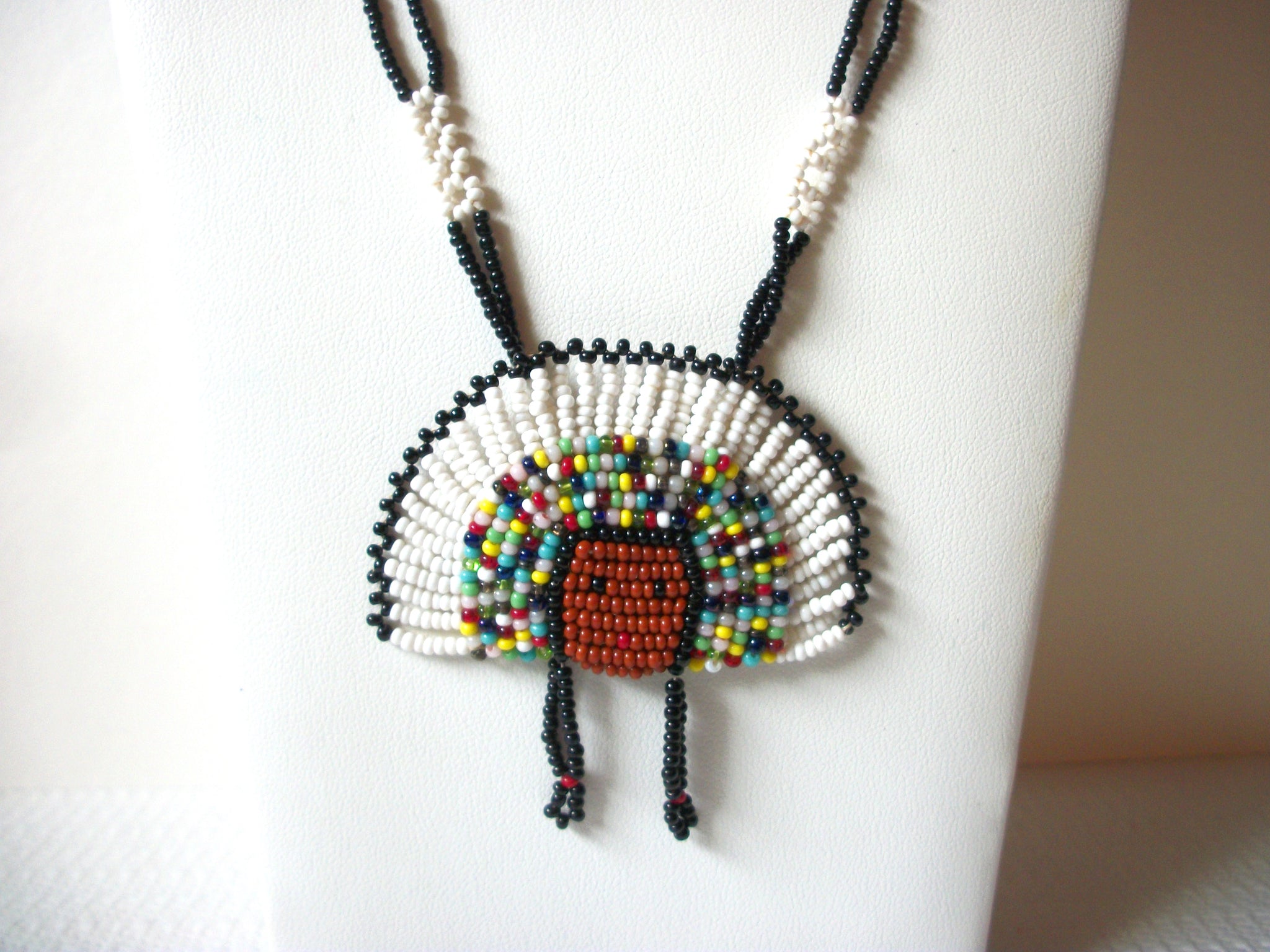 Vintage Native American Glass Necklace 90320
