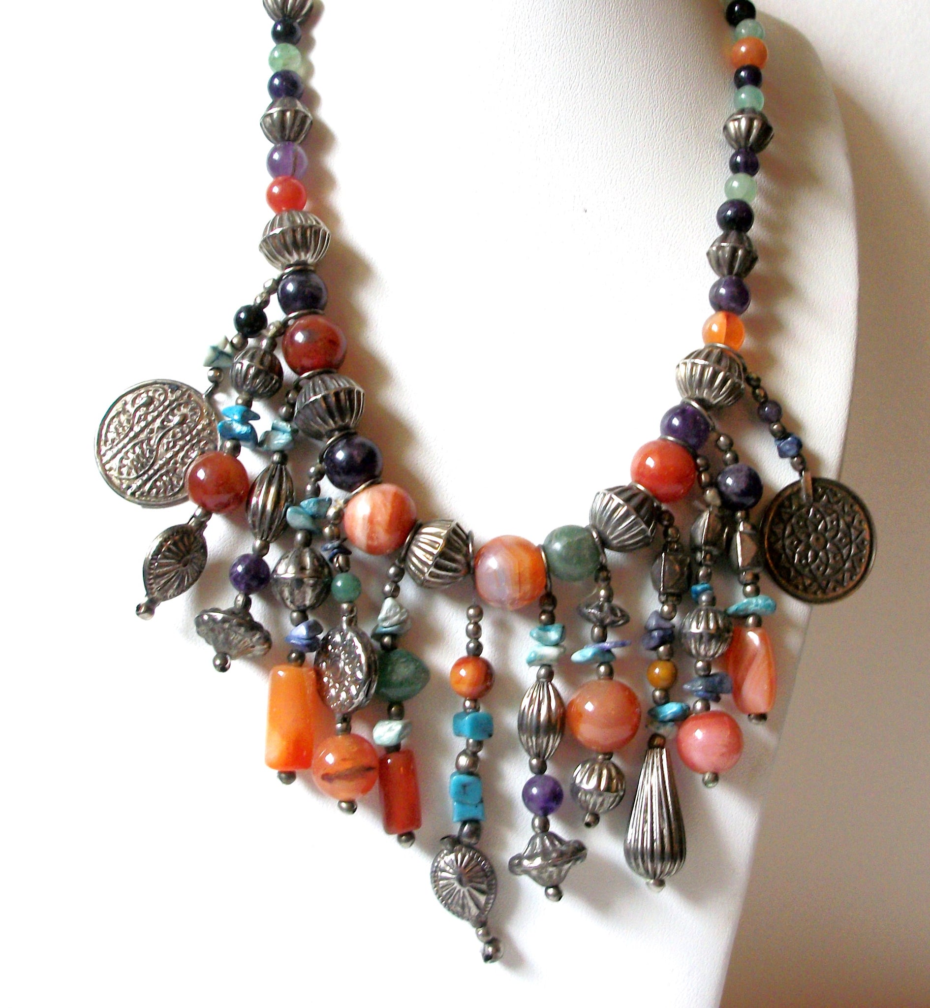 Vintage Ethnic Stone Necklace 90420