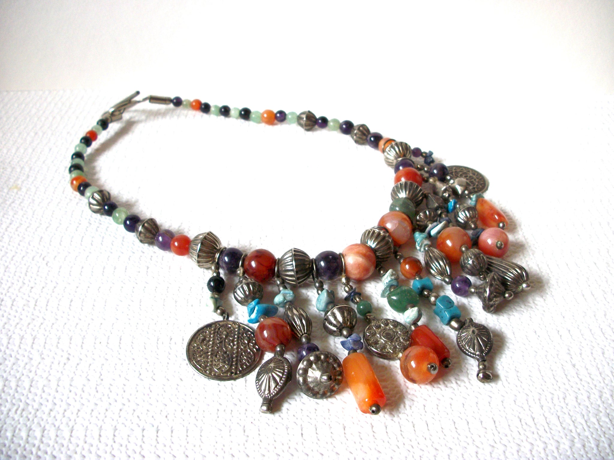 Vintage Ethnic Stone Necklace 90420