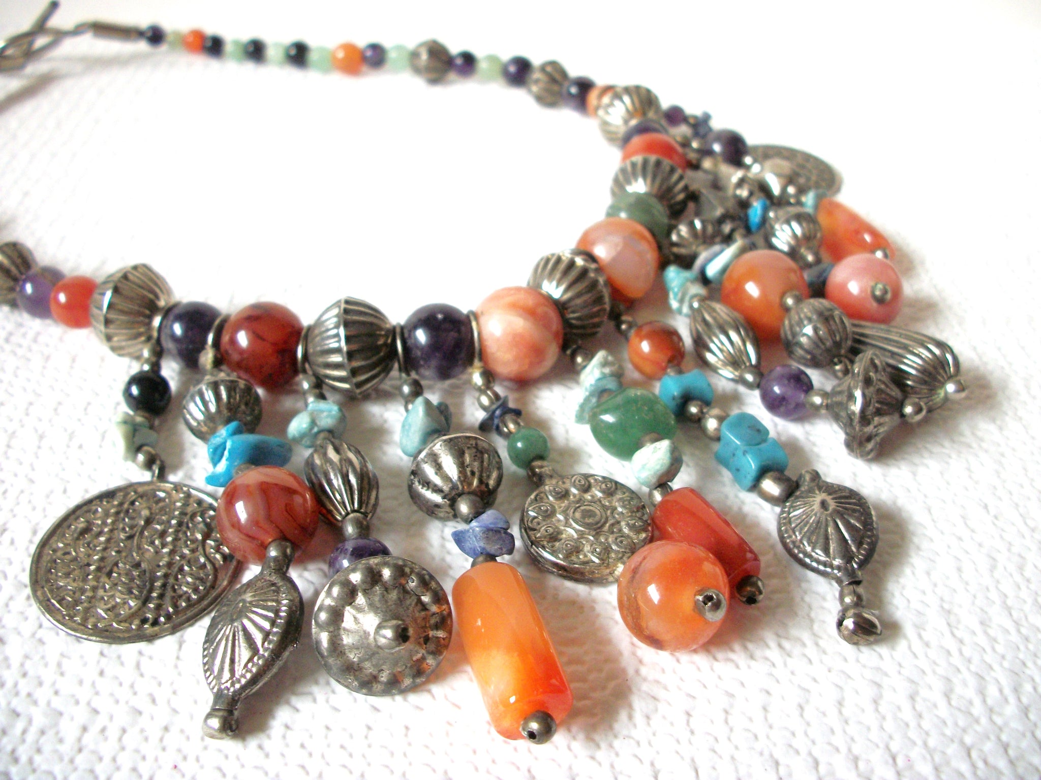 Vintage Ethnic Stone Necklace 90420