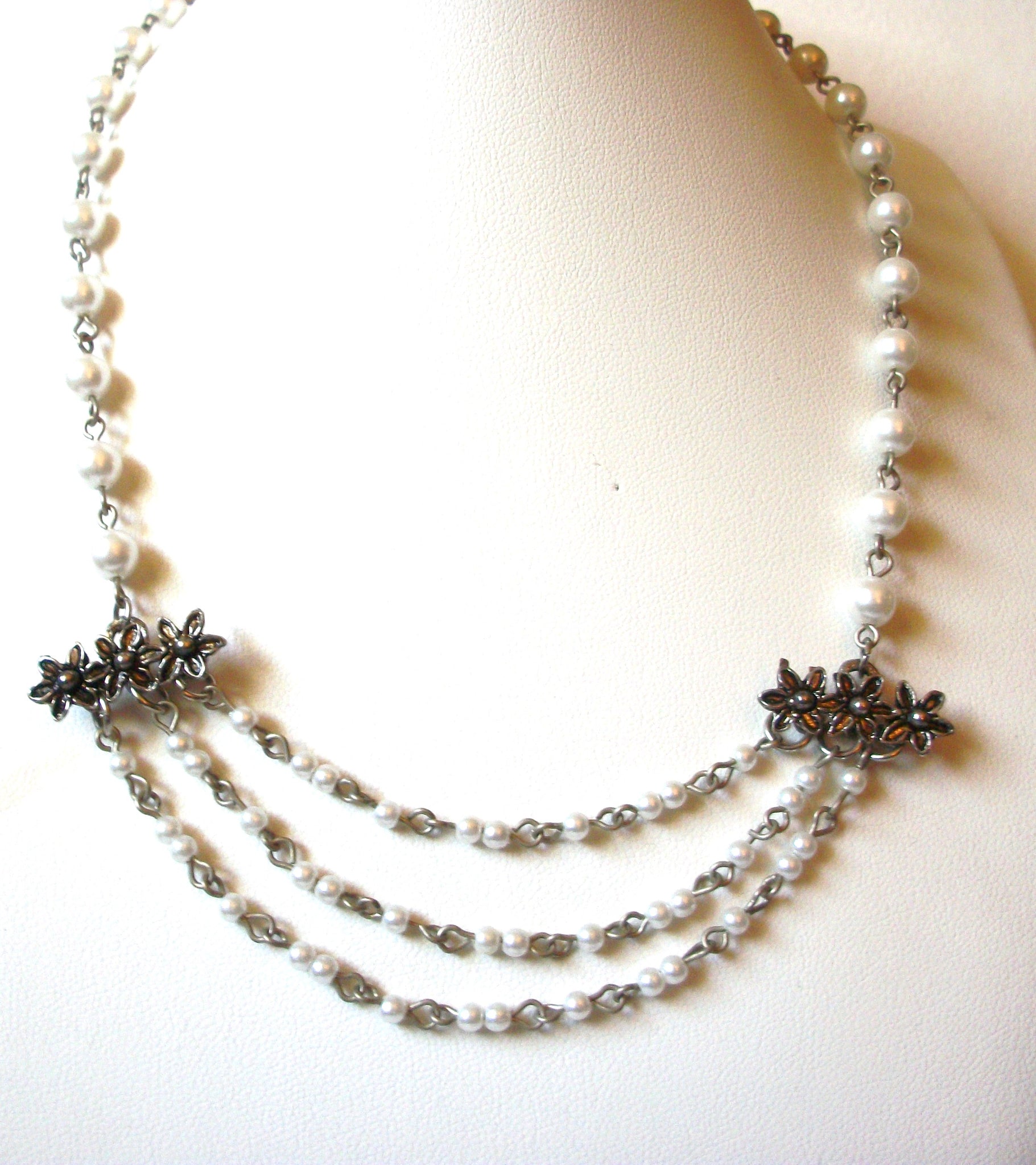 Retro Faux Pearl Necklace 90520