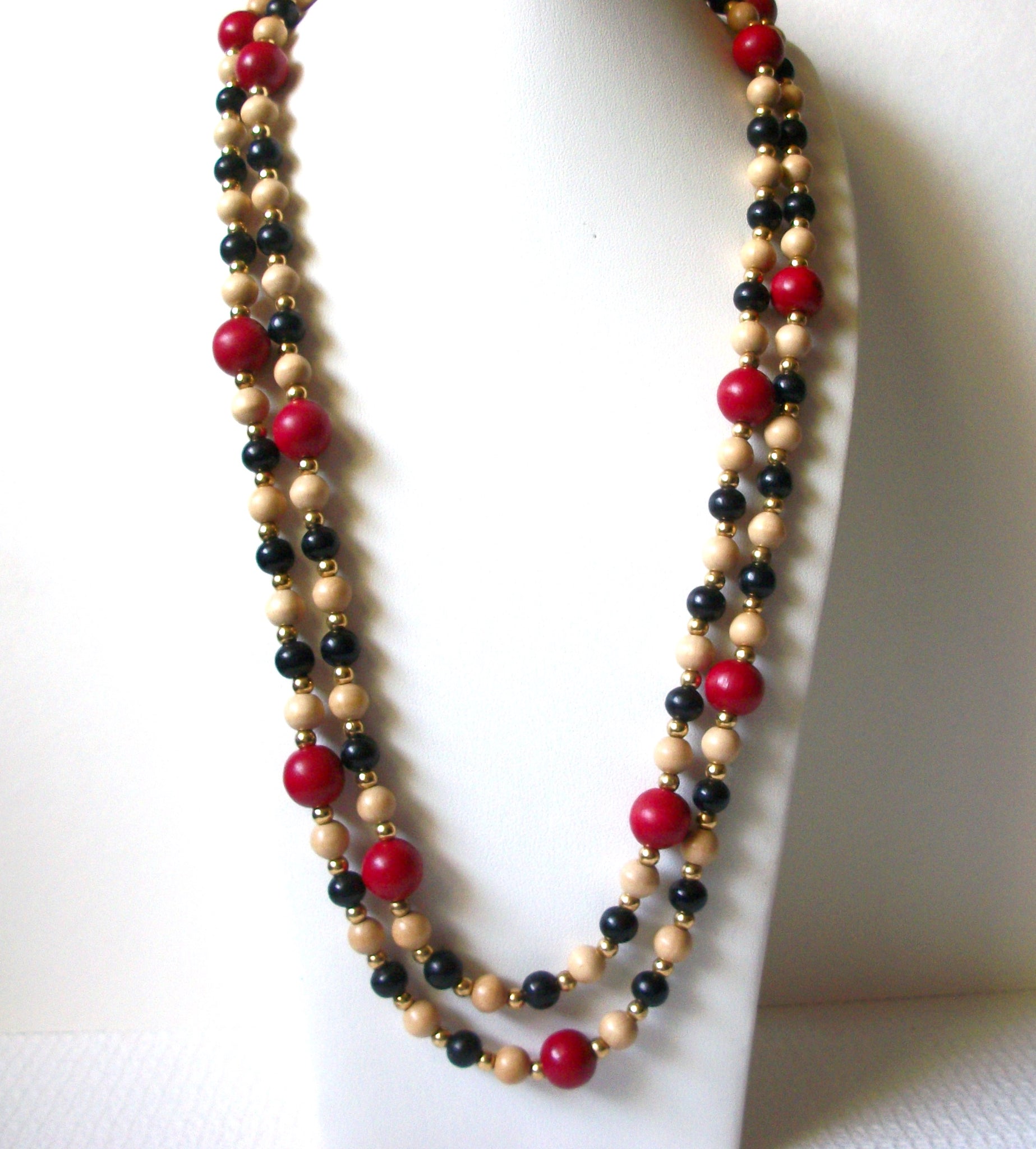 Bohemian Wood Beads Necklace 90920
