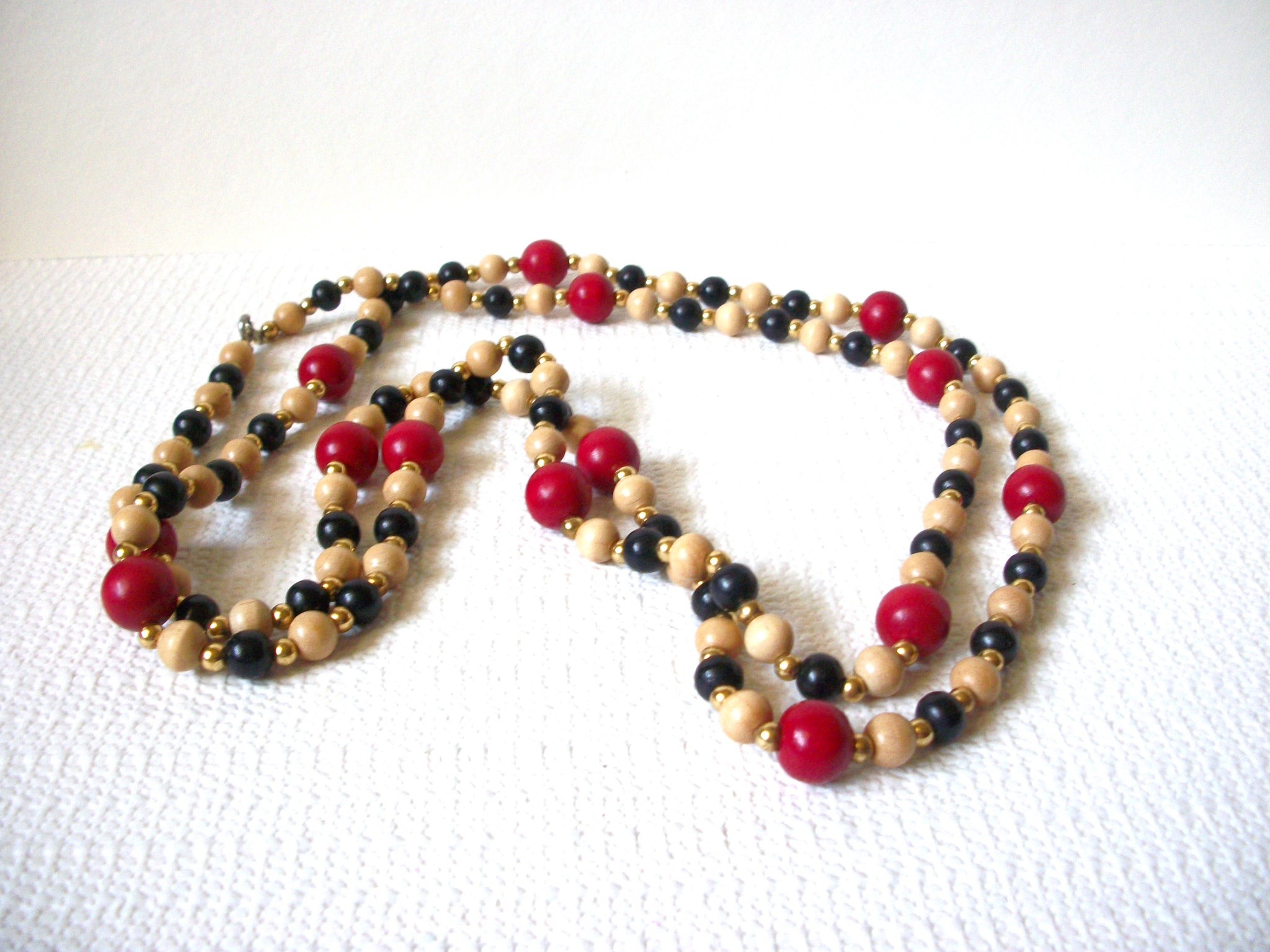 Bohemian Wood Beads Necklace 90920