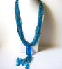 Vintage Long Glass Beads Tassel Necklace 90820