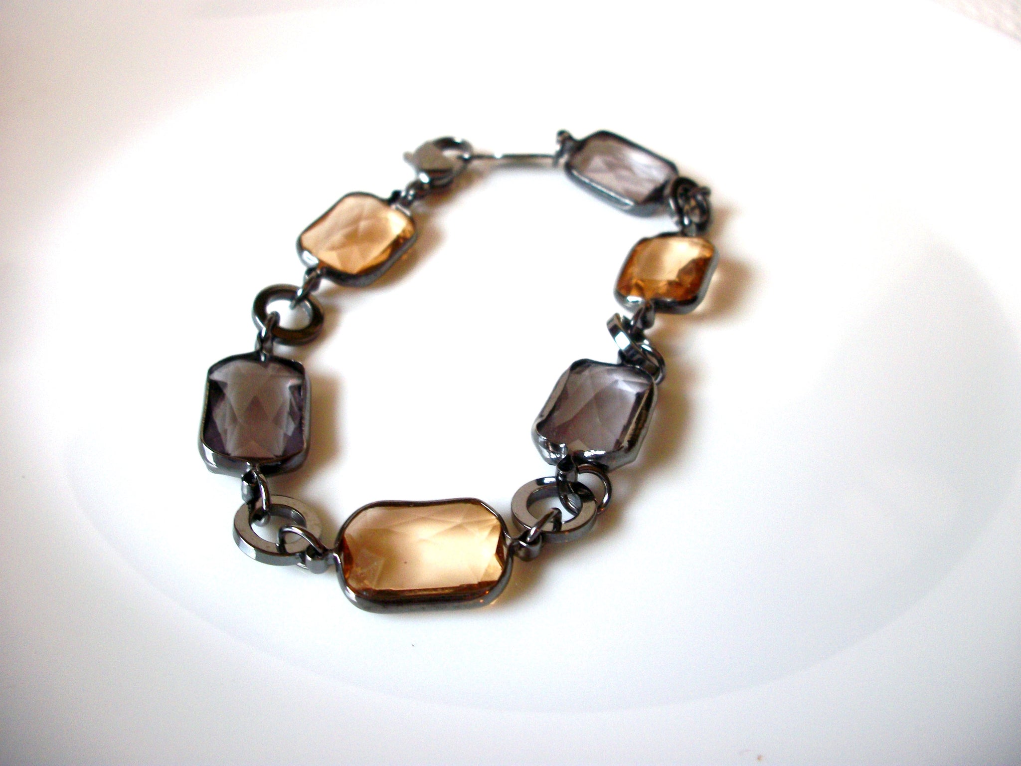 LC Stamped Bezel Glass Bracelet 91120