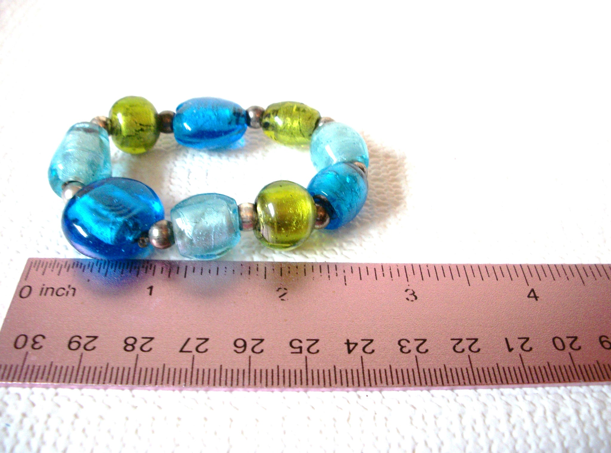Retro Blue Green Glass Bracelet 91120