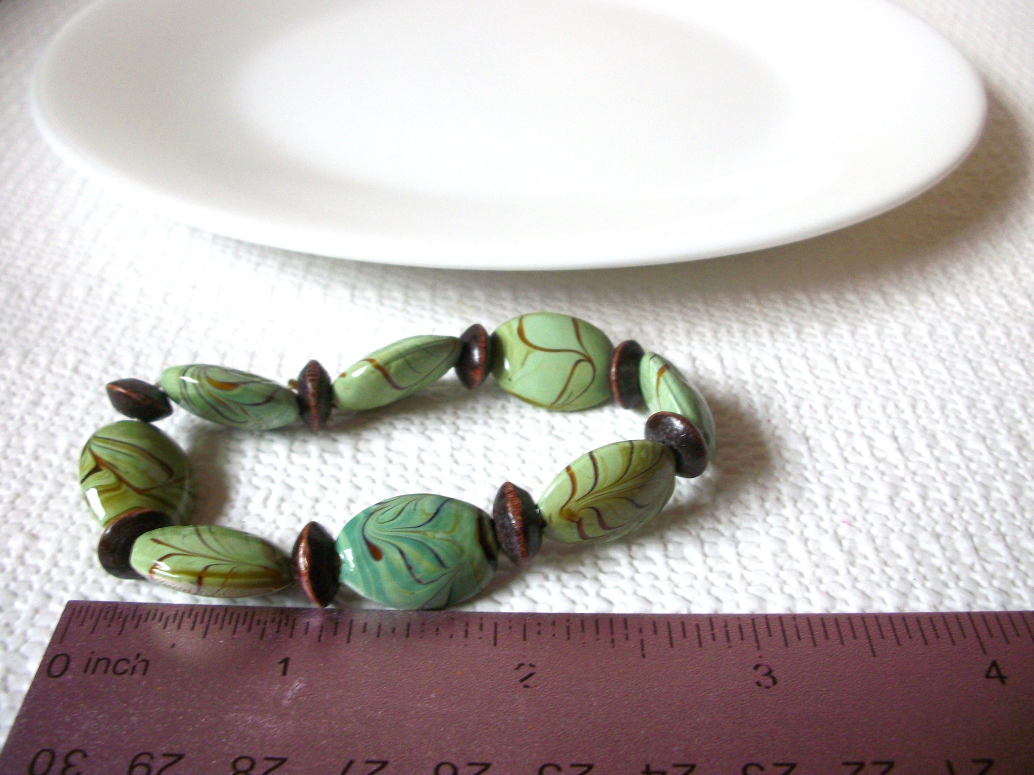 Vintage Green Stone Bracelet 91120