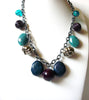 Retro Silver Blue Necklace 91420