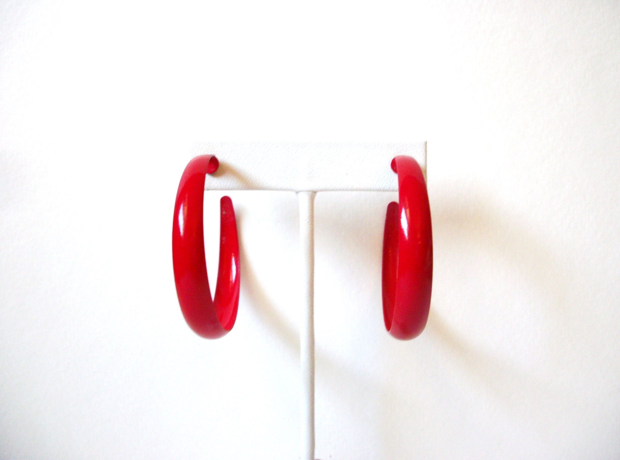 Red Big red Hoop Earrings 91320