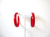 Red Big red Hoop Earrings 91320