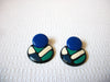 Retro Colorful Enameled Earrings 91320