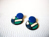 Retro Colorful Enameled Earrings 91320